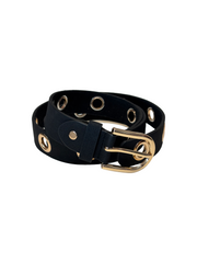 Emma belt - sort med guld detaljer