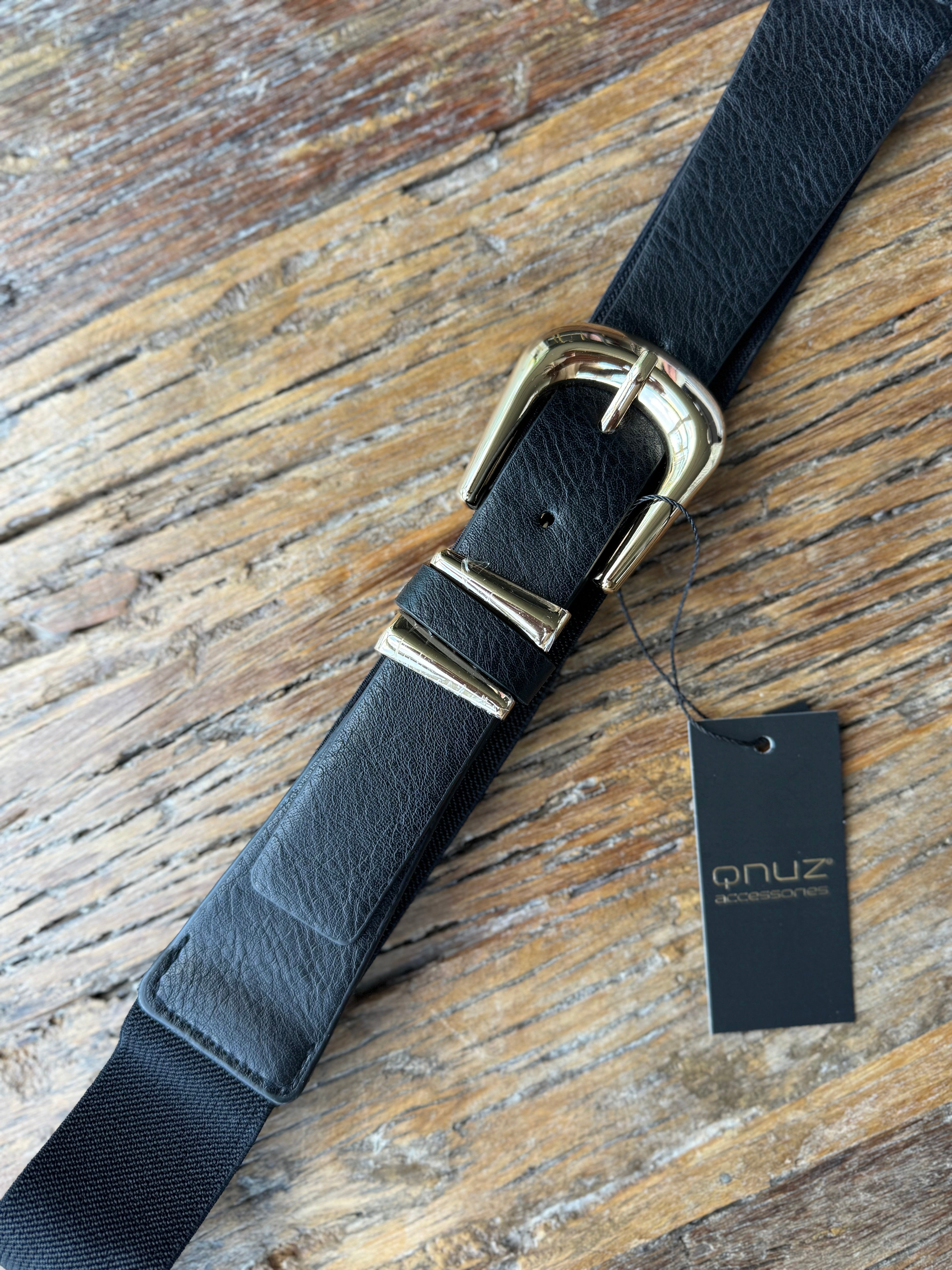 Elastic Belt - Black/Gold