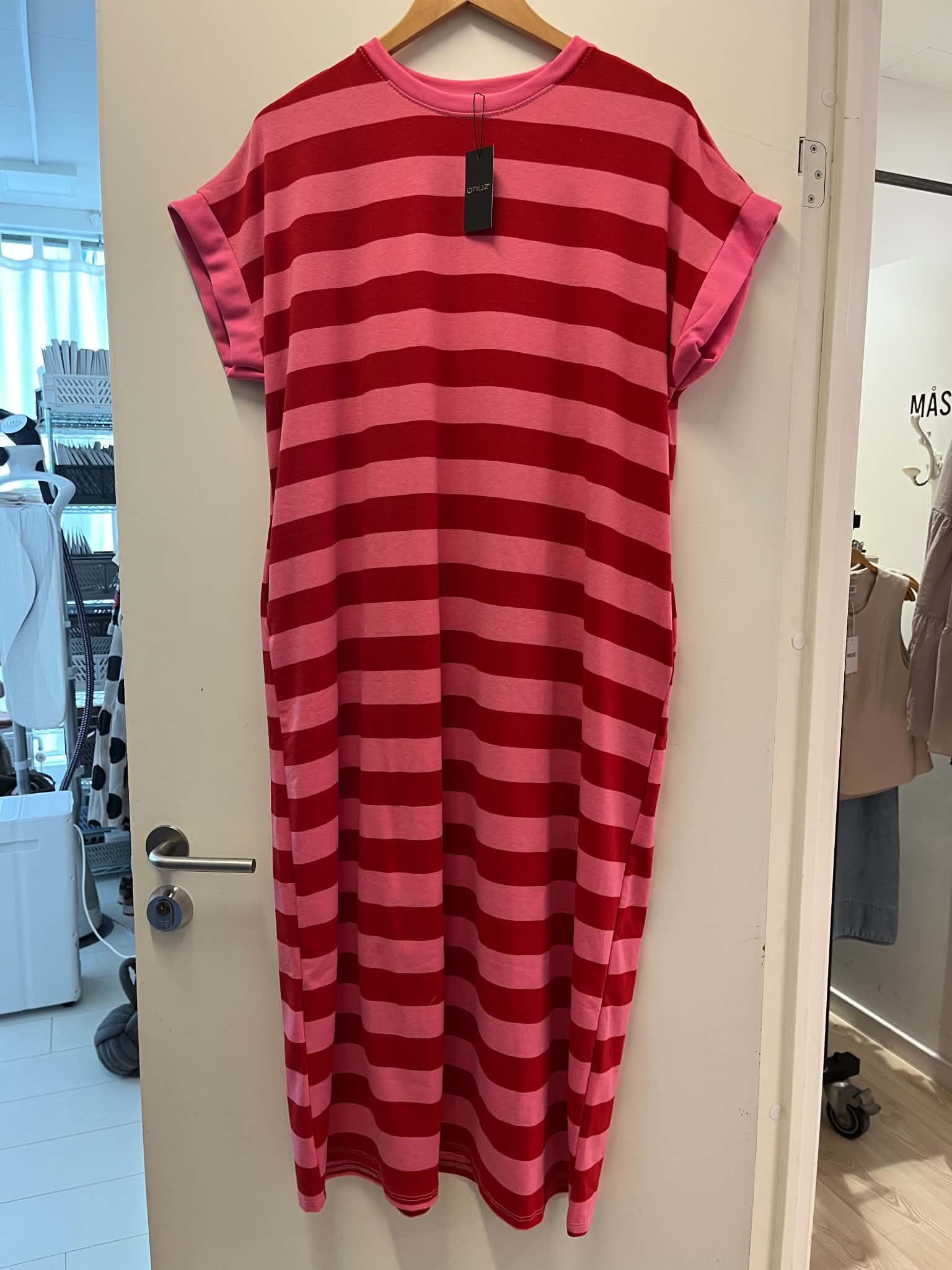 Candy Striped Dress - Red