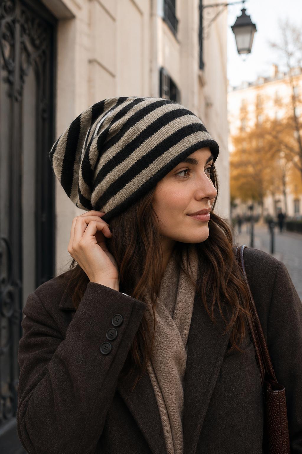 Lux Hat W. Stripes - Black