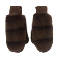 Fake fur Glove - Marron