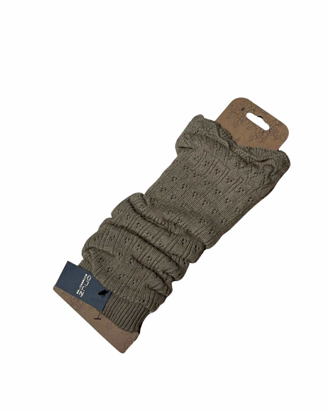 Leg Warmers w 35% wool - Taupe