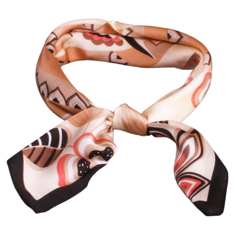 Taupe silk scarf