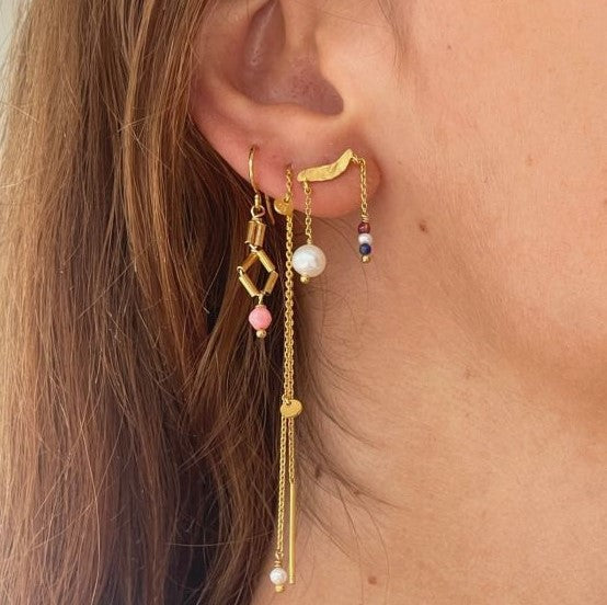 Petit gold splash earring