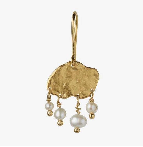 Big gold splash earring