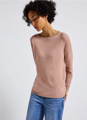 Basic Rounded Sweater - Faded Rose