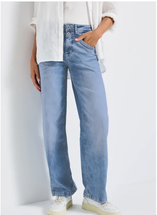 Wide Leg High Waist - Light Blue