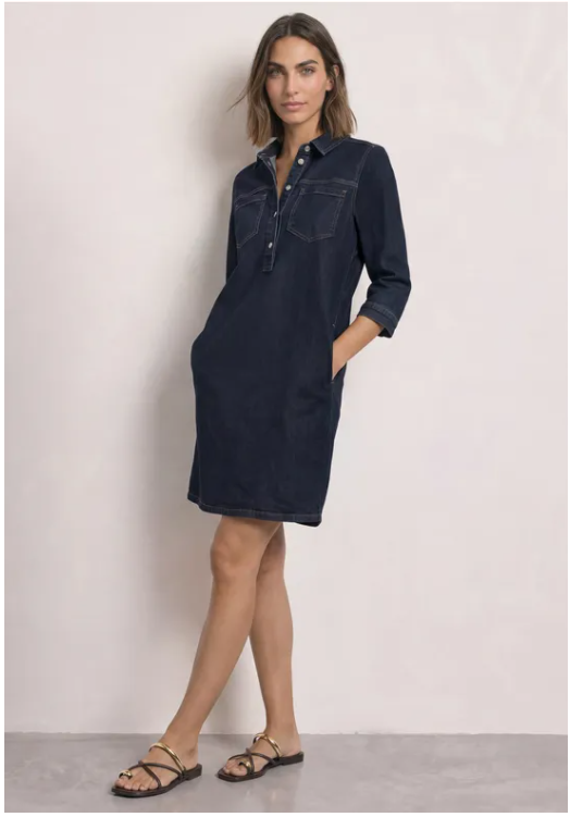 Denim Skjorte Kjole - Rinse Soft Washed