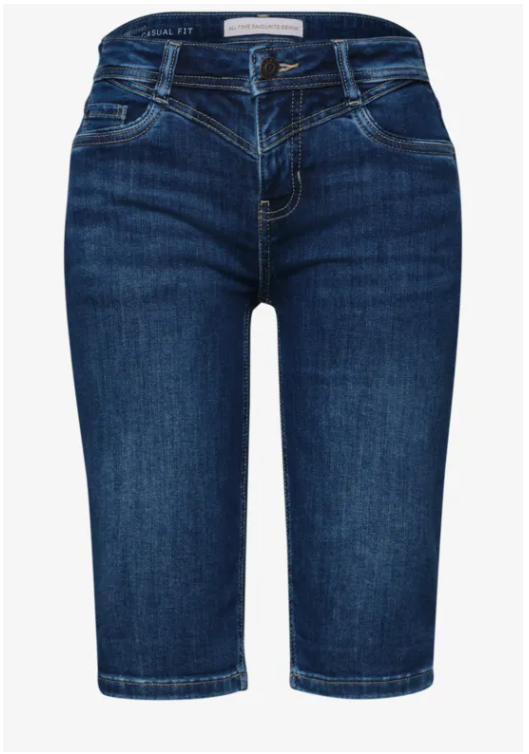 Jane MW Bermuda - Dark Blue Denim