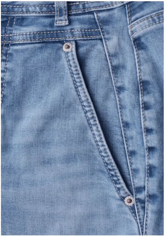 Karlie Barrel High Waist - Äkta ljusblå