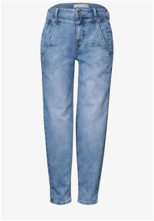 Karlie Barrel High Waist - Äkta ljusblå