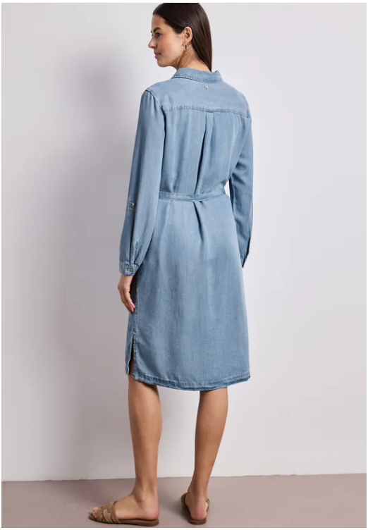 Shirt Dress - Light Blue Soft Wash