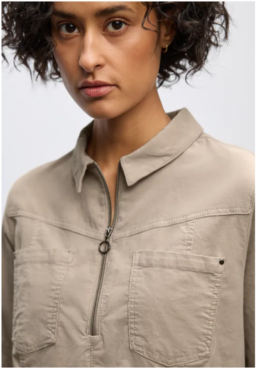 Cordury Dress W. Sipper - Beige