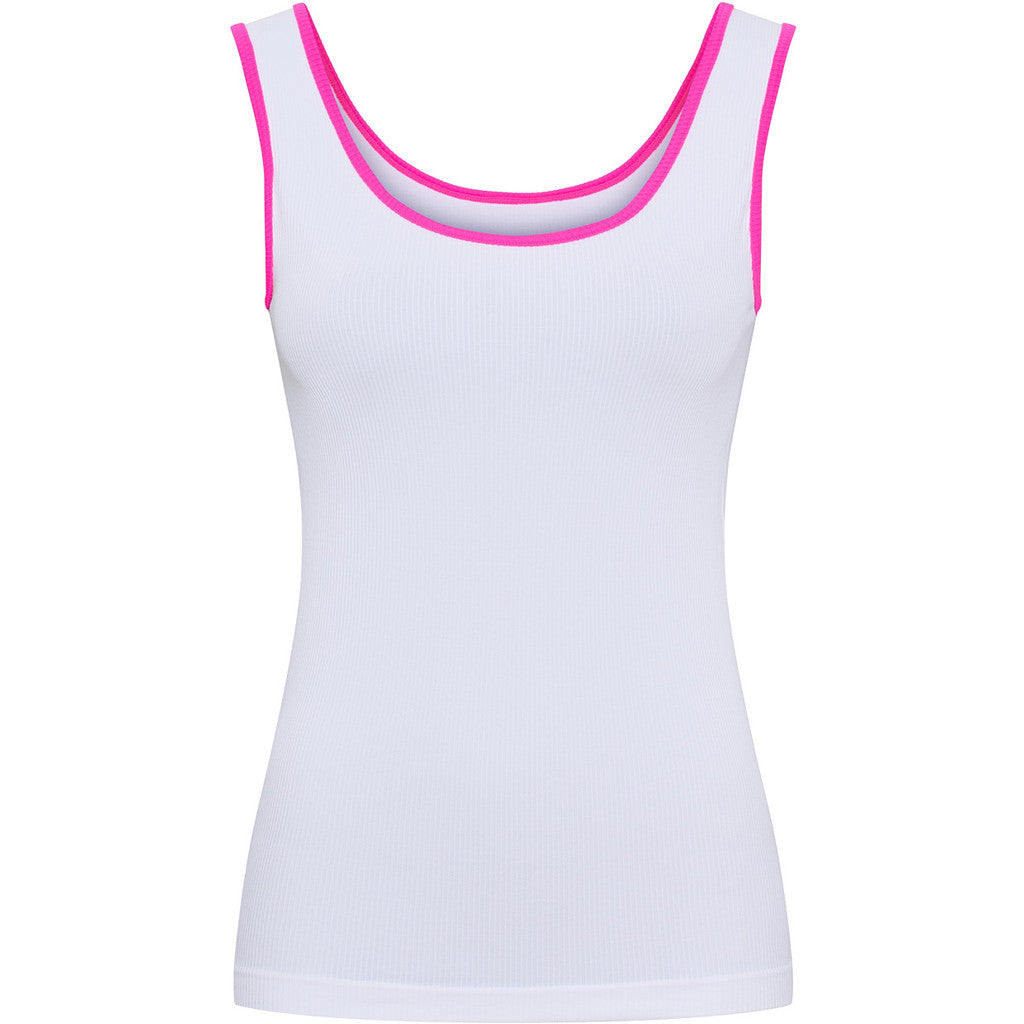 Marie Rib Top - Bianco Bubble/Flou
