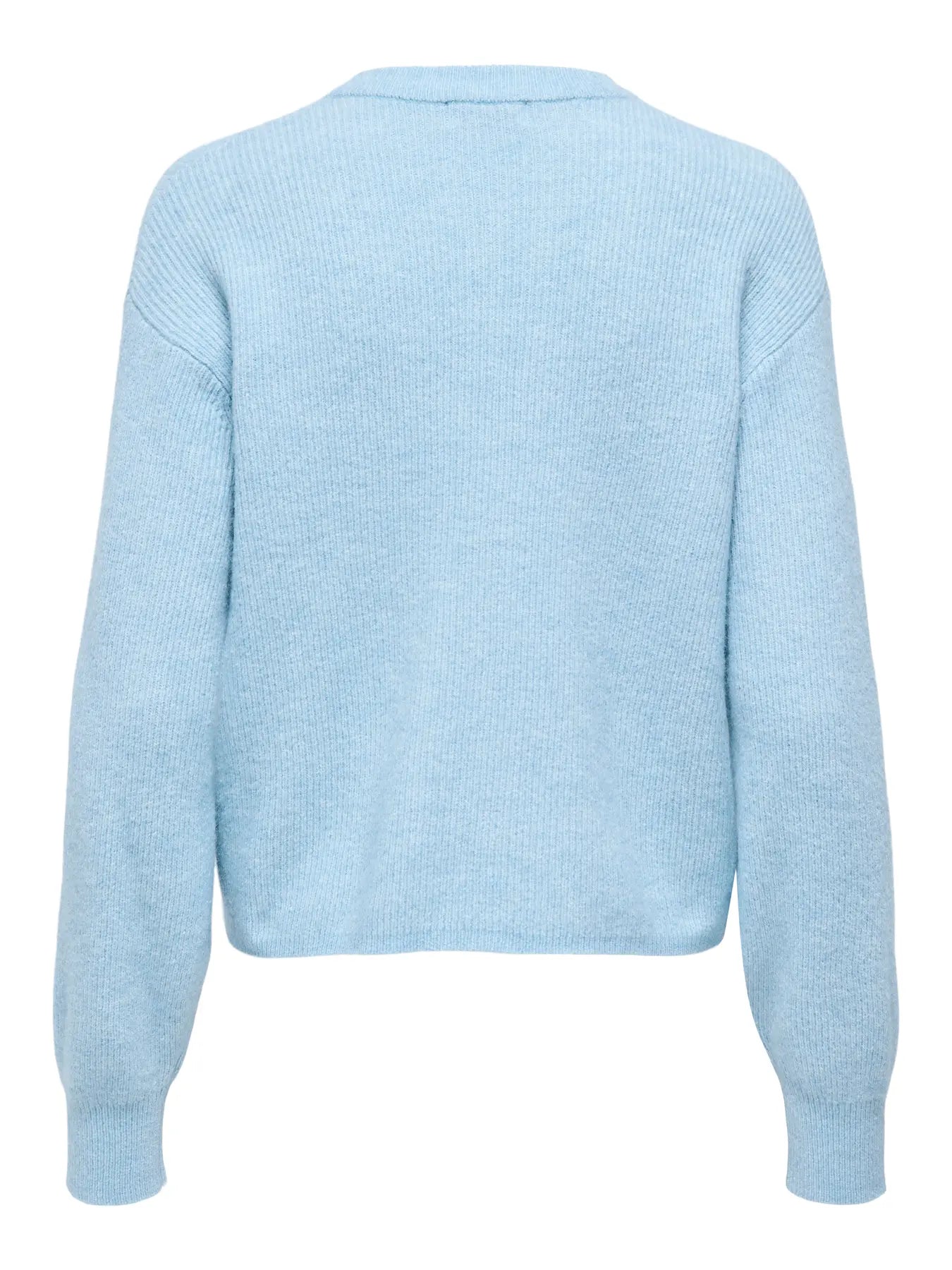 Lumi life L/S button cardigan aquamarine