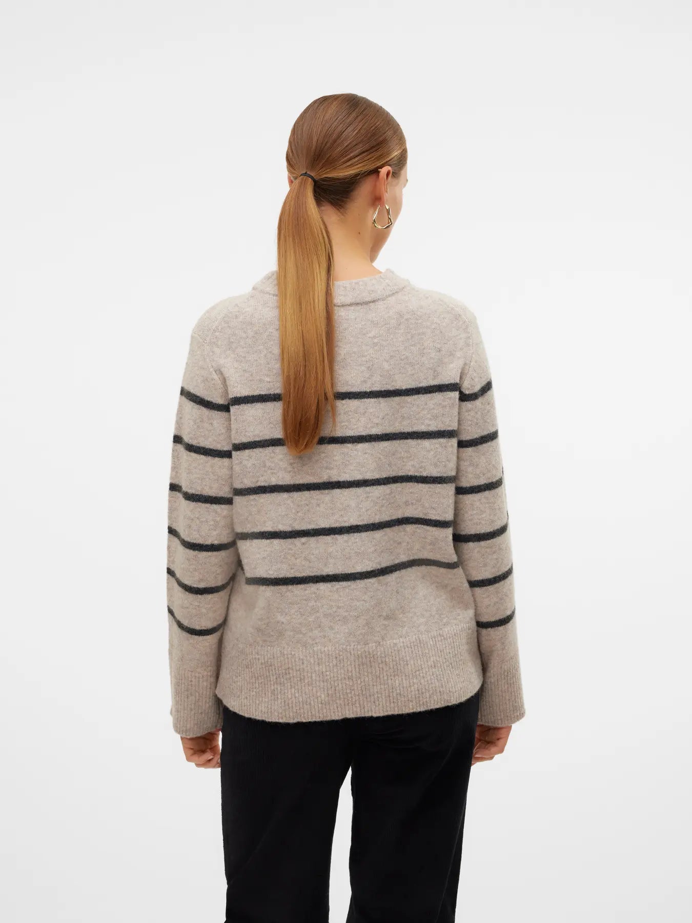 FLAWLESS PULLOVER - Silver Mink W. DARK GREY MELANGE
