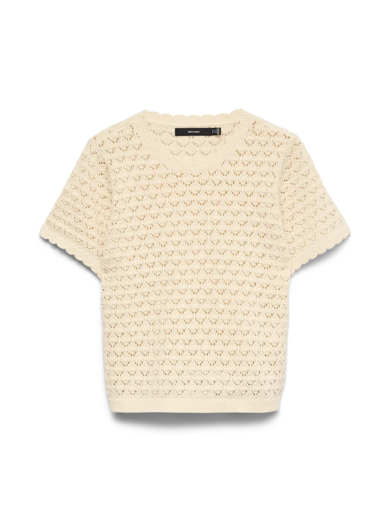 JAQUELINE SS O-NECK TOP - Birch