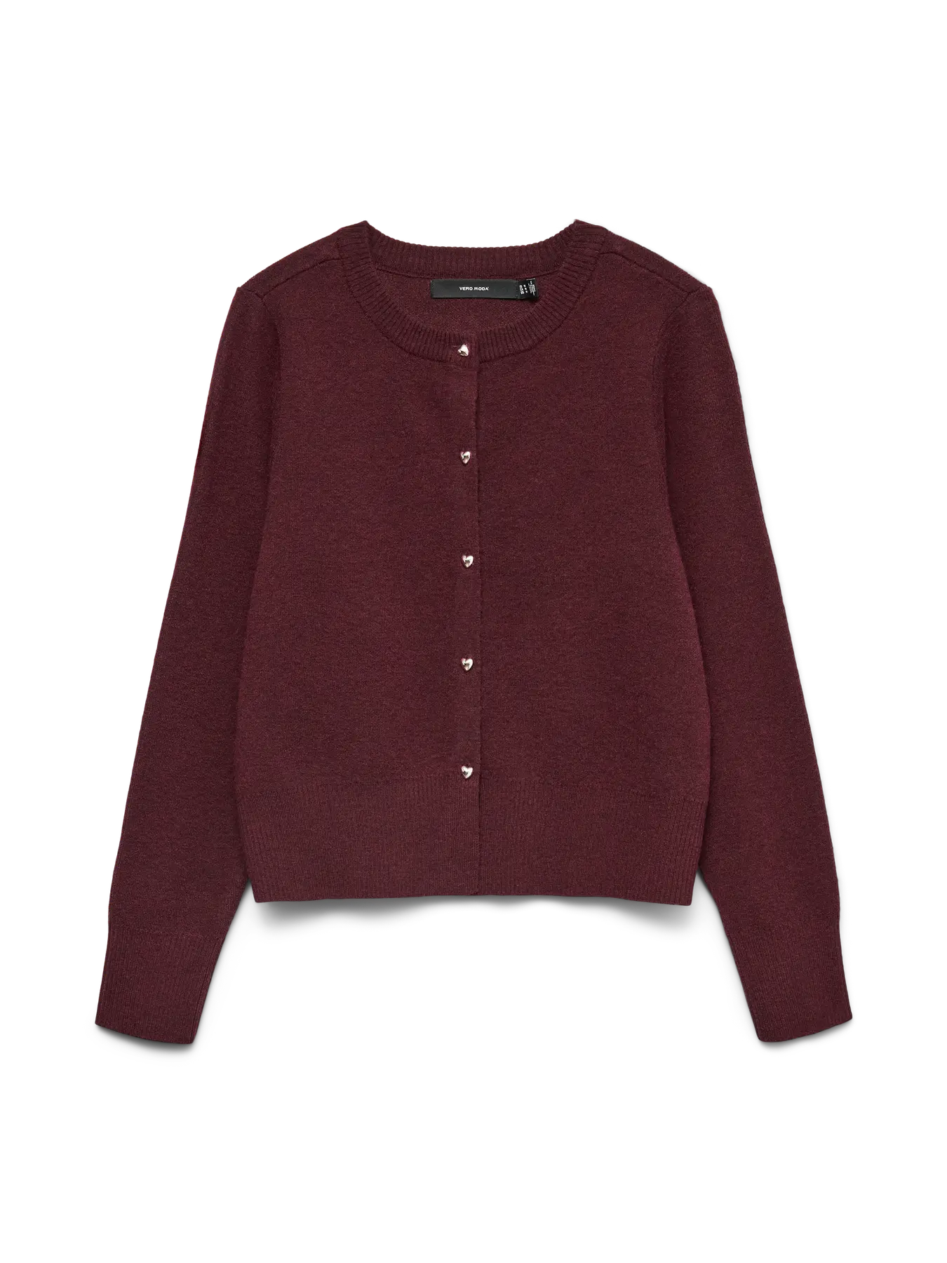 KACY LS O-NECK CARDIGAN - Winetasting W. MELANGE