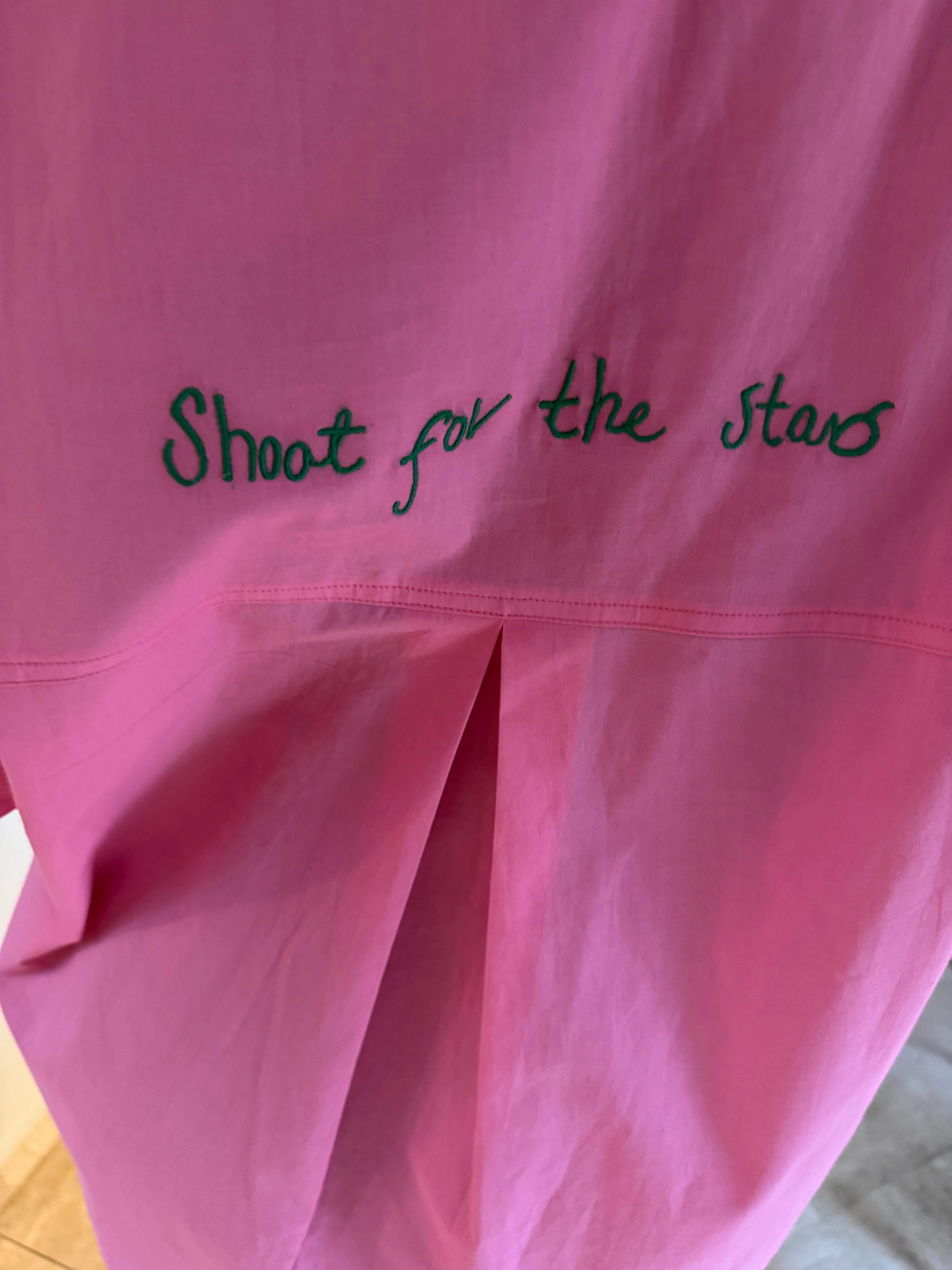 Luna Shirt Shoot For The Stars - Pink with Racing Green