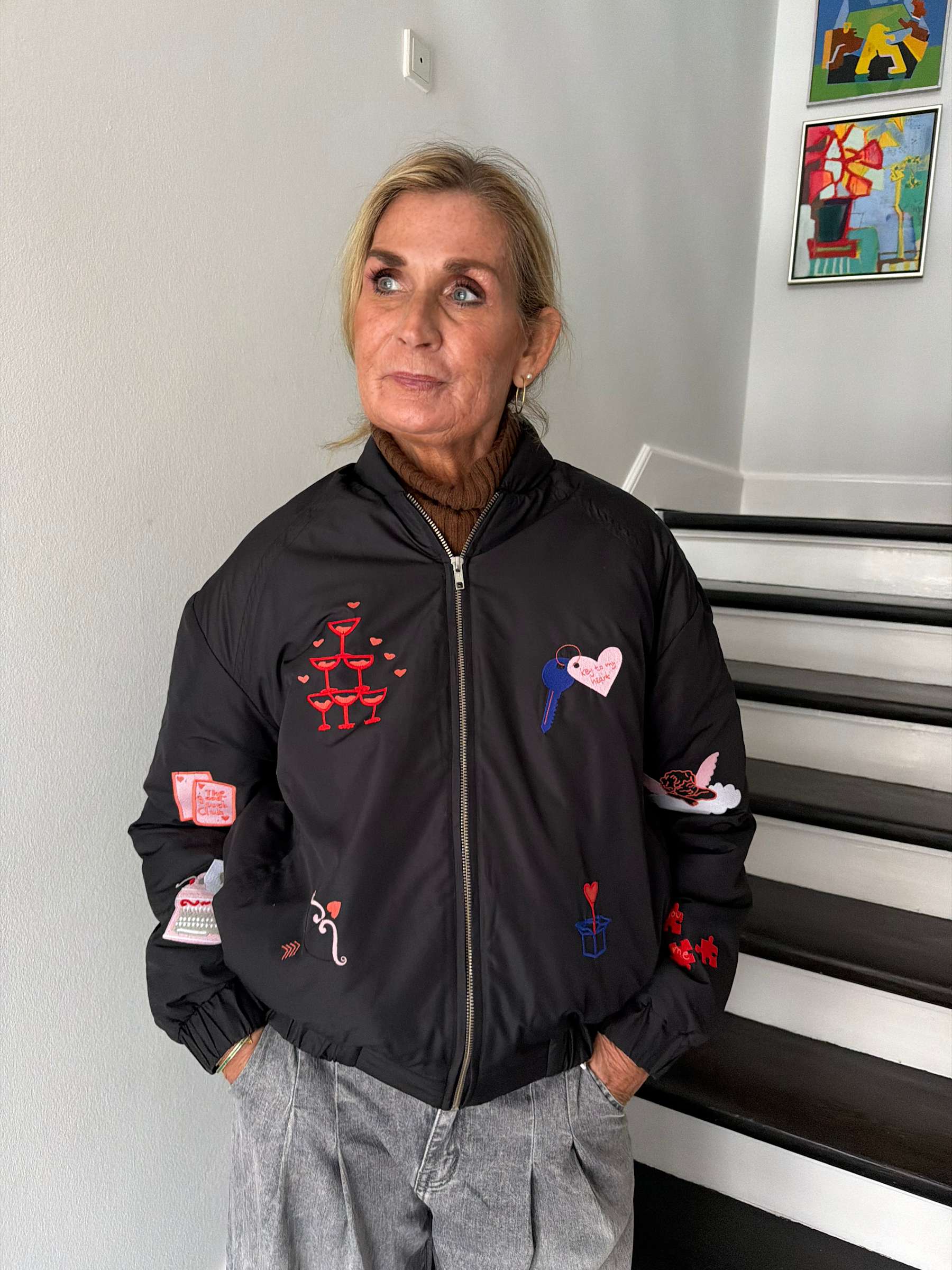 Mi Amore Bomber jacket - Black