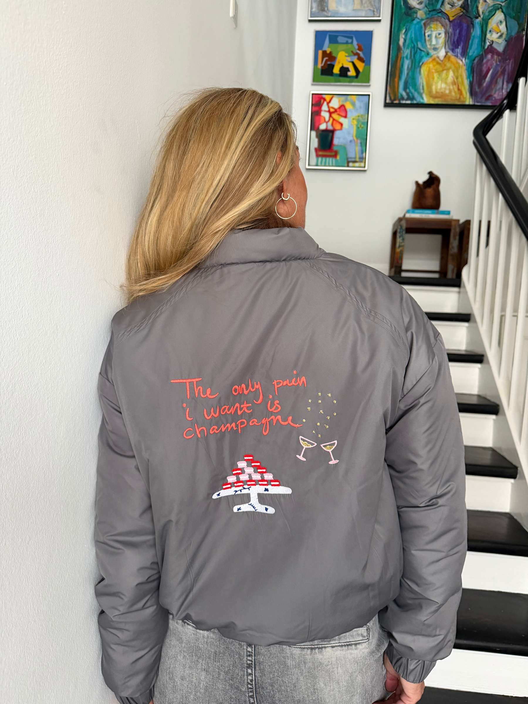 Mi Amore Bomber jacket - Grey