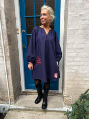 The Champagne Tunic Dress - Marine Blue