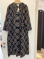 Torino Dress - Black and Beige