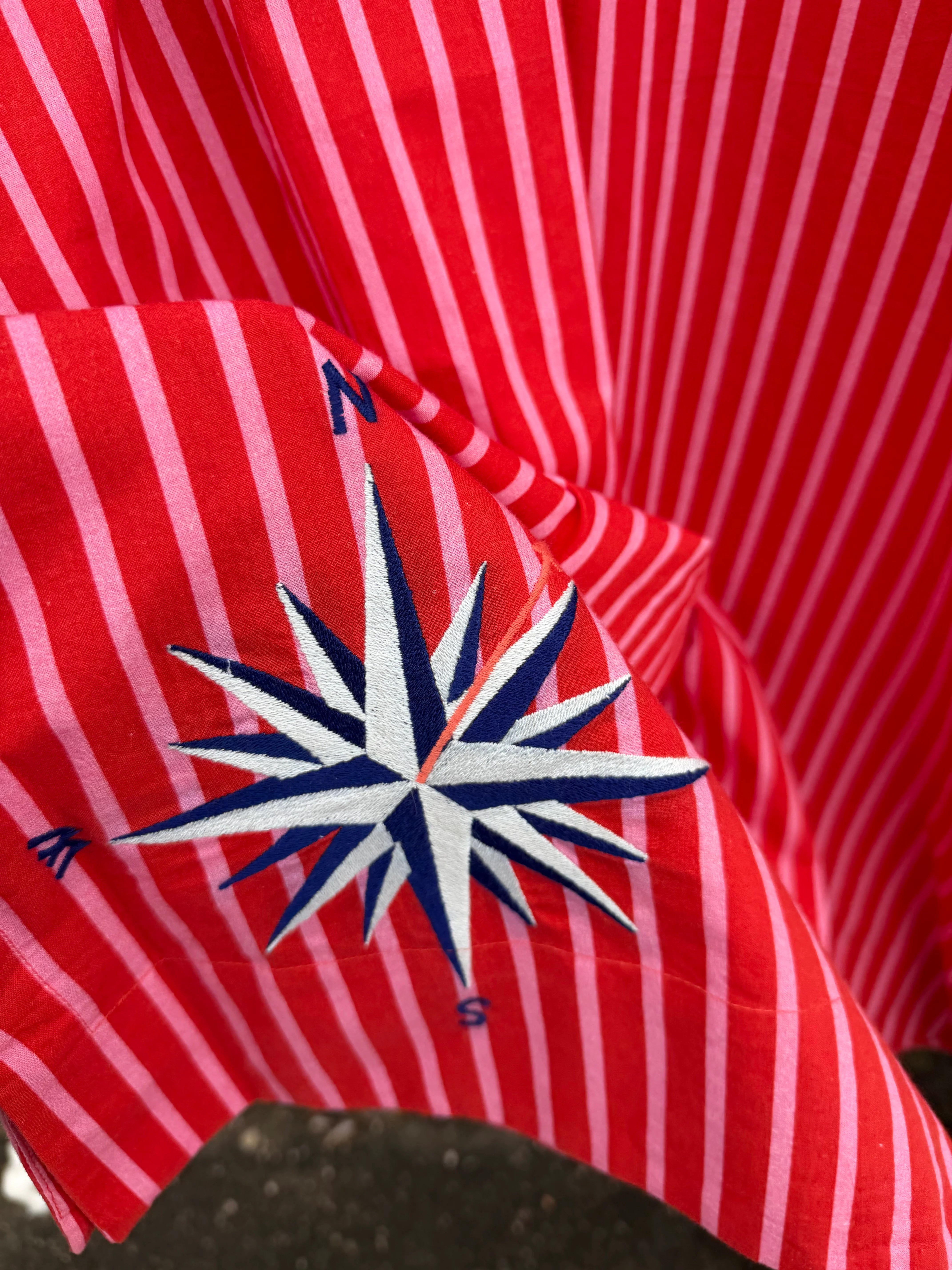 Ulrikke Long Dress - Light Pink/Red