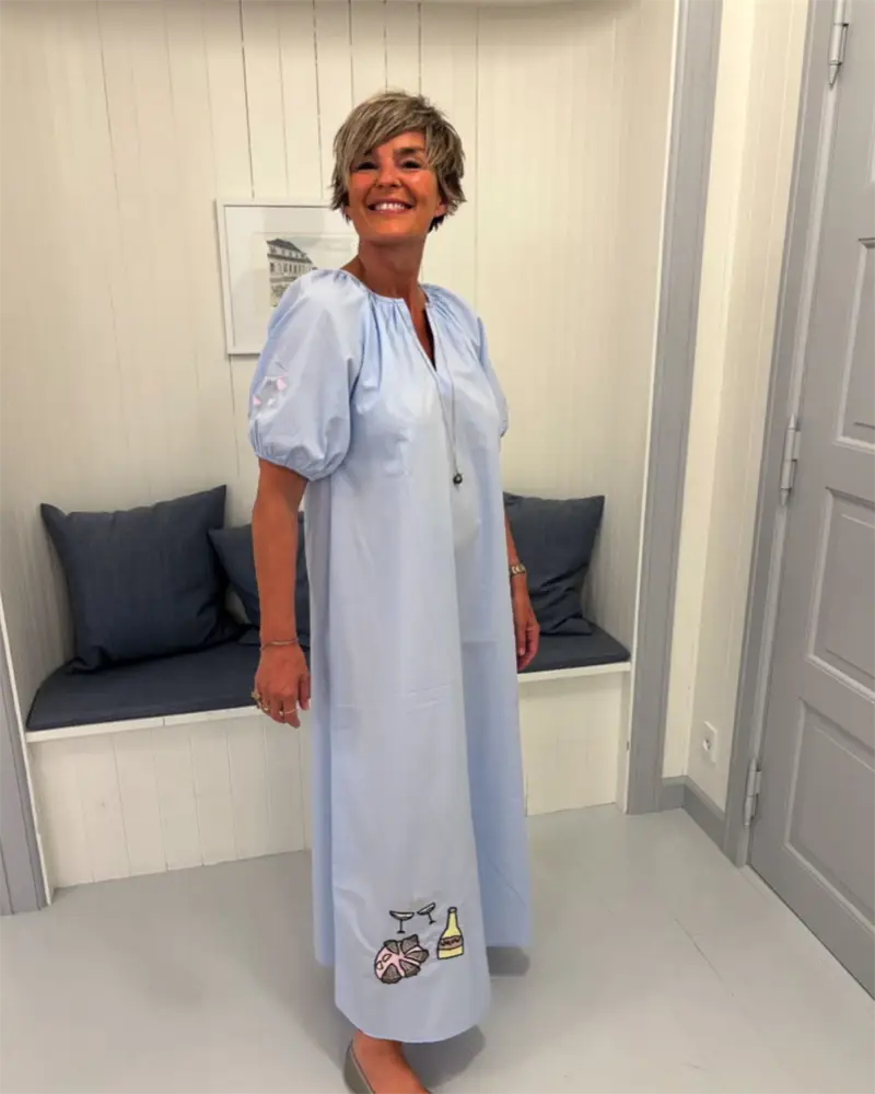 OYSTER DRESS - Baby blue