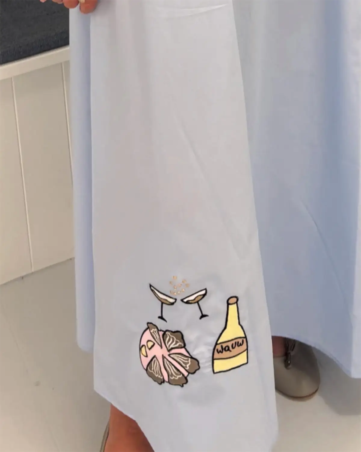 OYSTER DRESS - Baby blue