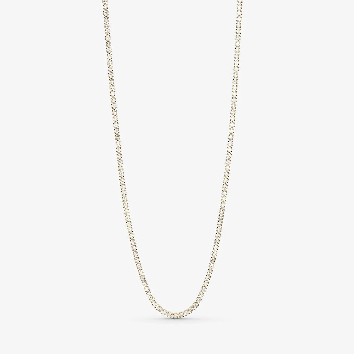 Crystal Tennis Necklace - 18 karat guldbelagt