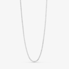 Crystal Tennis Necklace - Silver