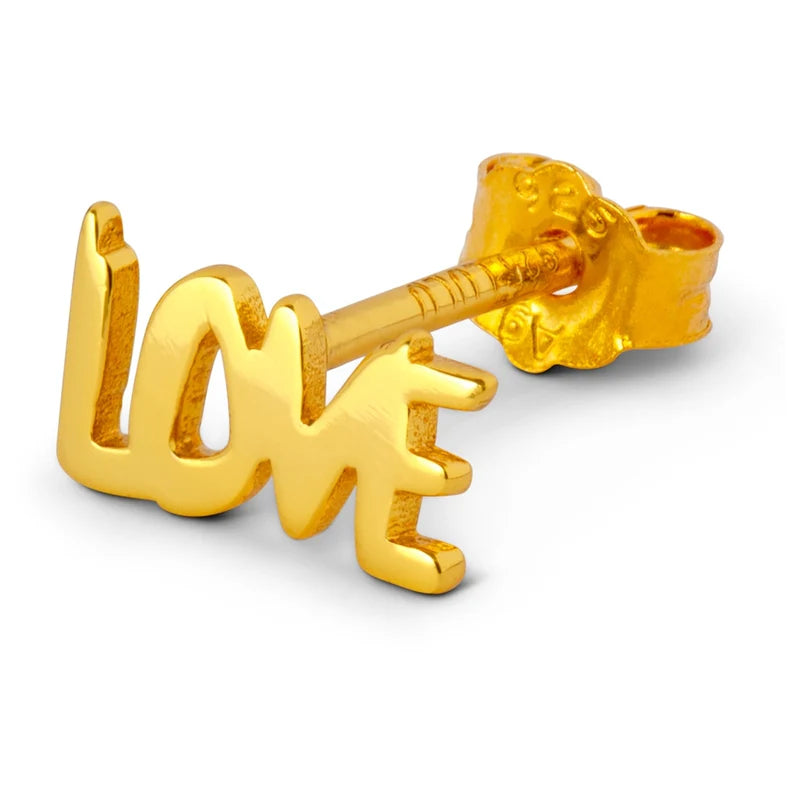 Love ørering 1 stk - Guld