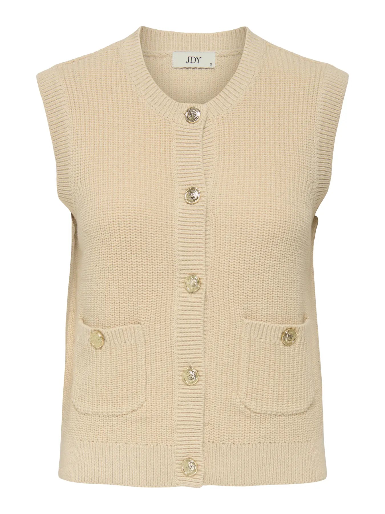 PREORDER-STELLA O-NECK VEST - Whitecap Gray