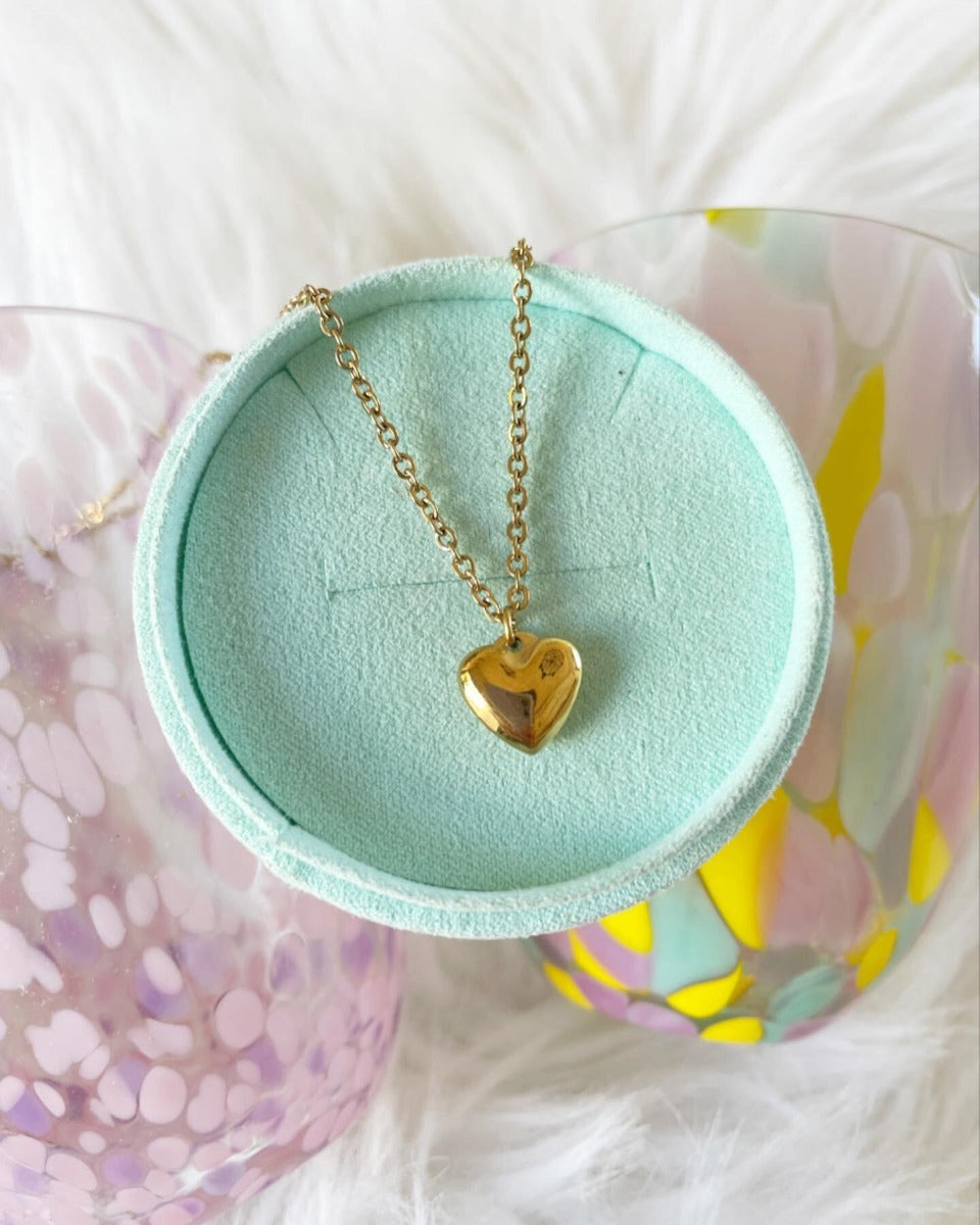 Love long heart necklace