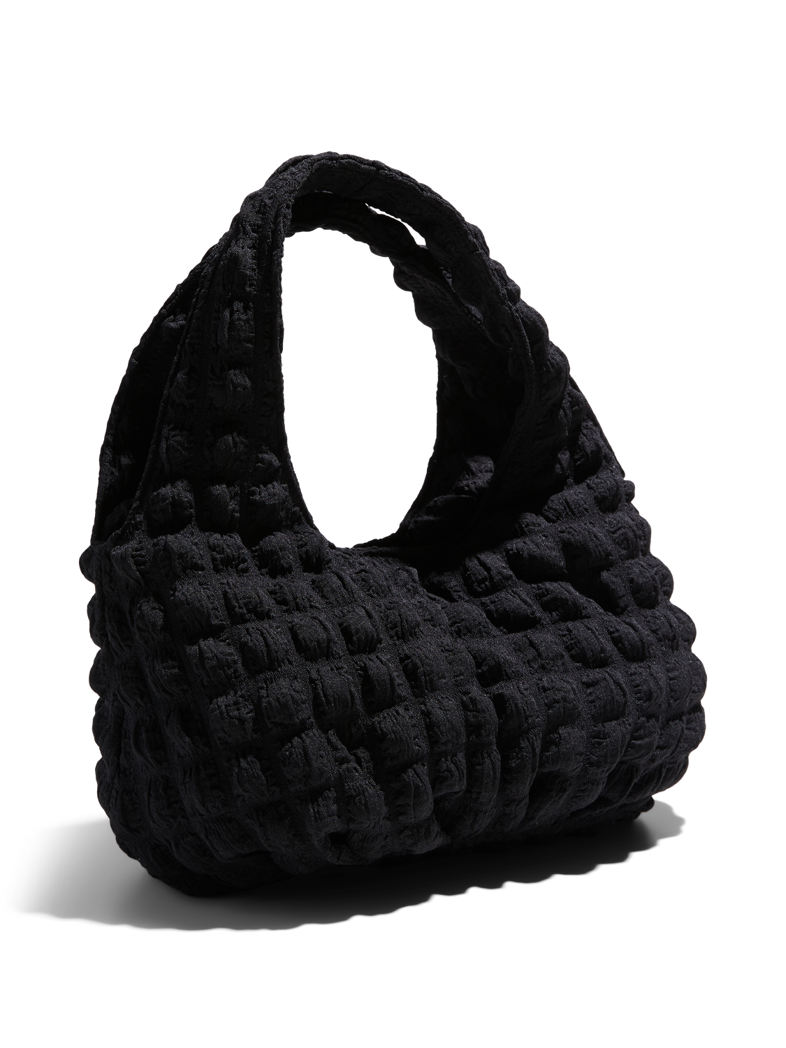 kinna waffle shoulder bag black