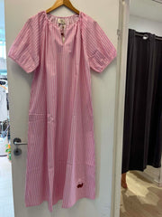 Cherry Dress - Light Pink Print