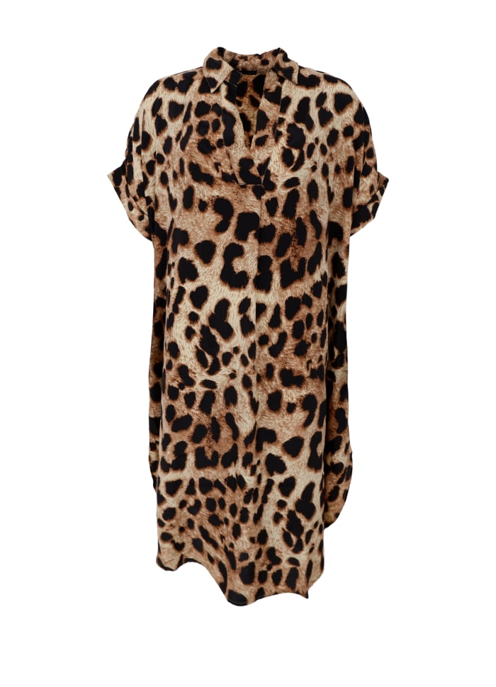 Luna kaftan tunic golden leopard