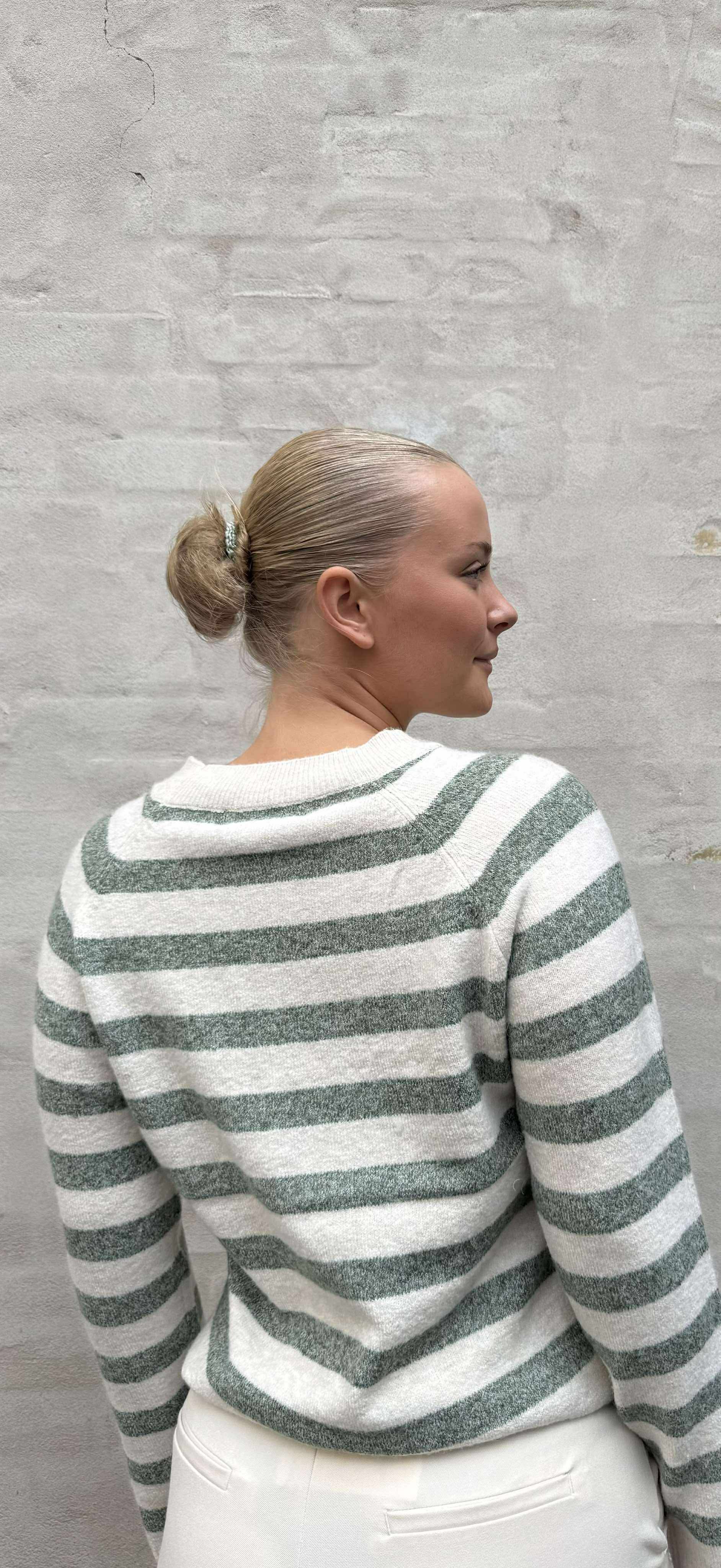 DOFFY O-NECK BLOUSE - Birch/W. Laurel