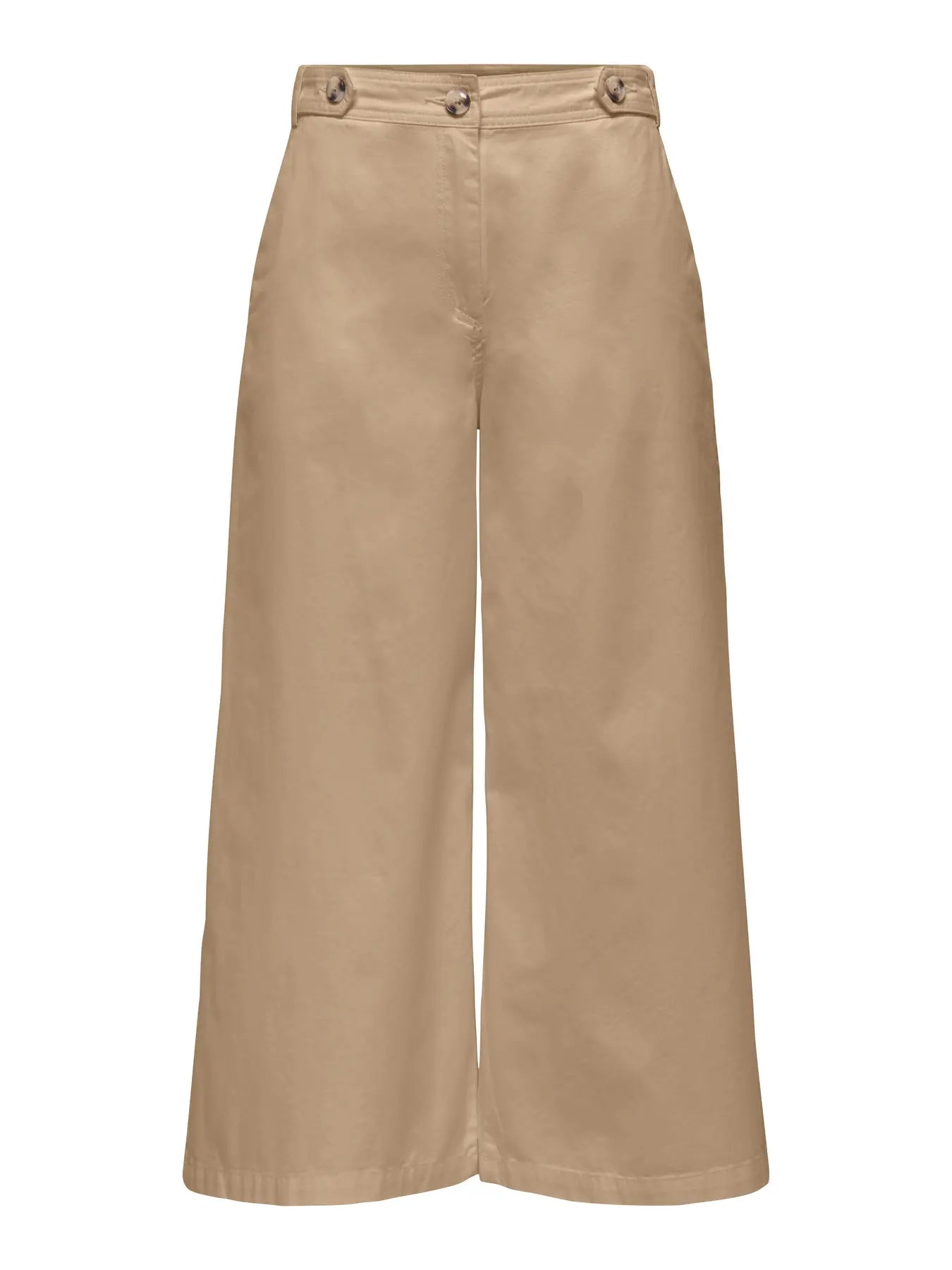 Aura HW Button Culotte Pant - Travertine