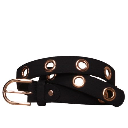 Alva belt w rings black