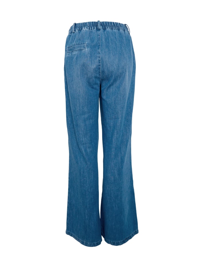 Nettie box jeans mid blue wash