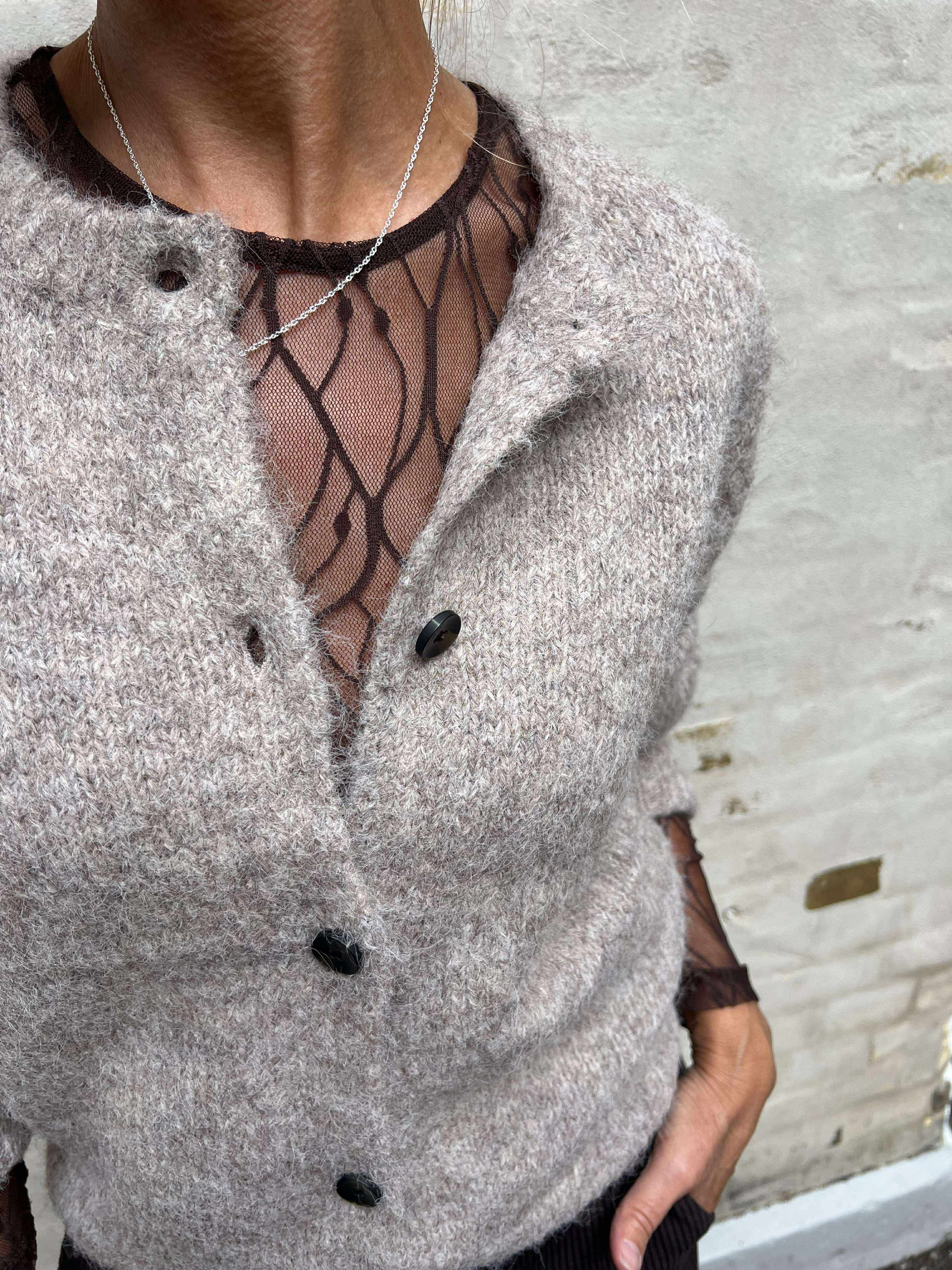 Mercy Mesh O-Blouse - Dark Brown