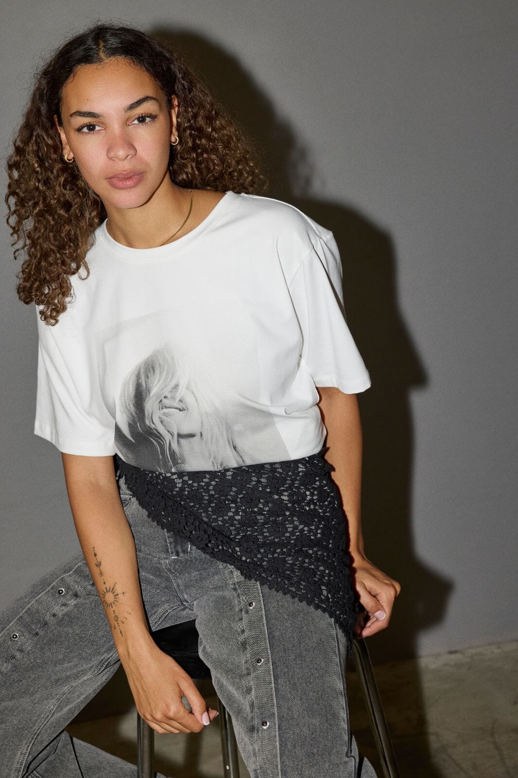 CalinCC Crochet Scarf Skirt - Black