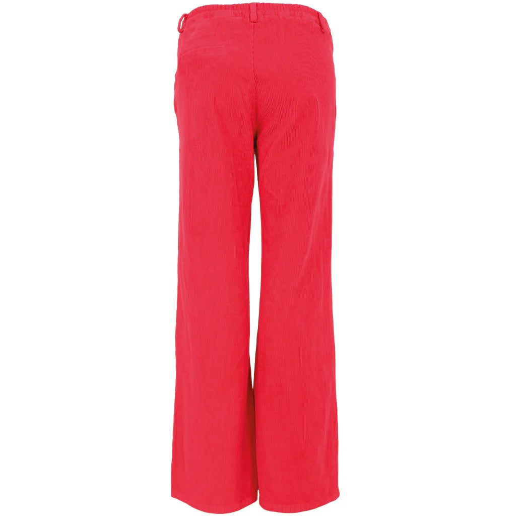 Cora corduroy box pant red