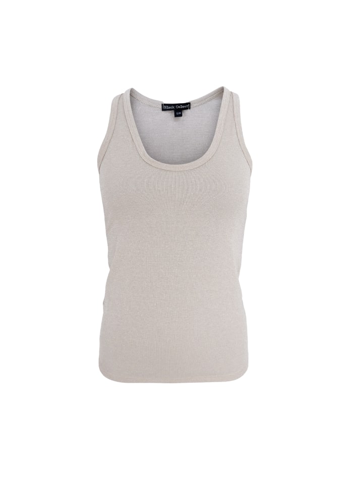 Faye Lurex top pearl silver