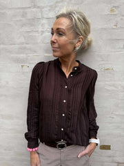 KesiCC Lace Shirt - Dark Brown