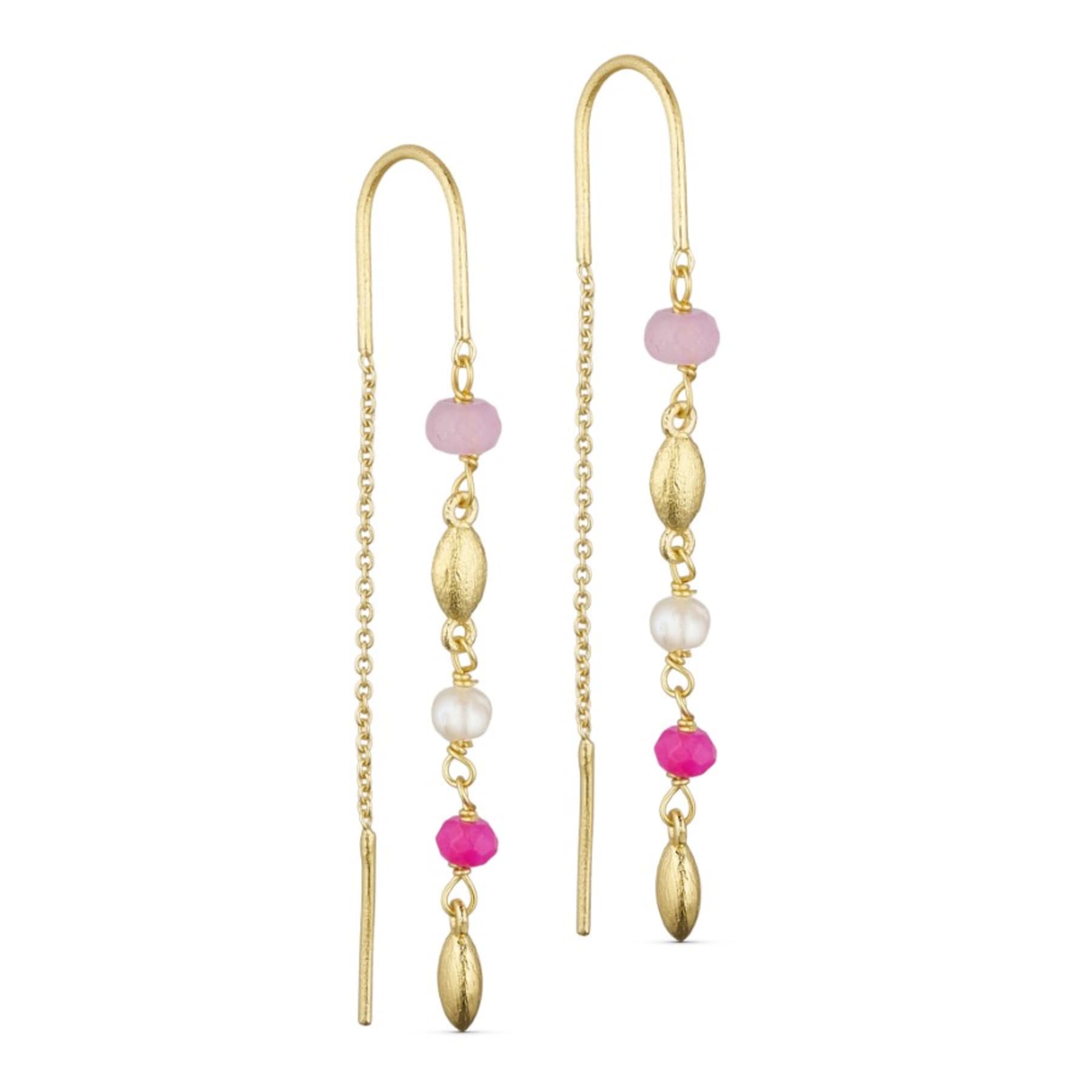 Cammi hook earrings - Guld/Pink