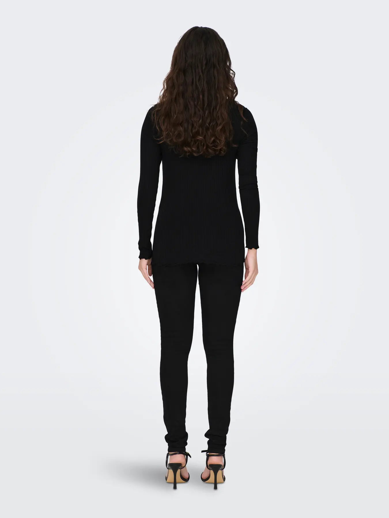 FRANSISKA LIFE HI-NCK TOP - Black