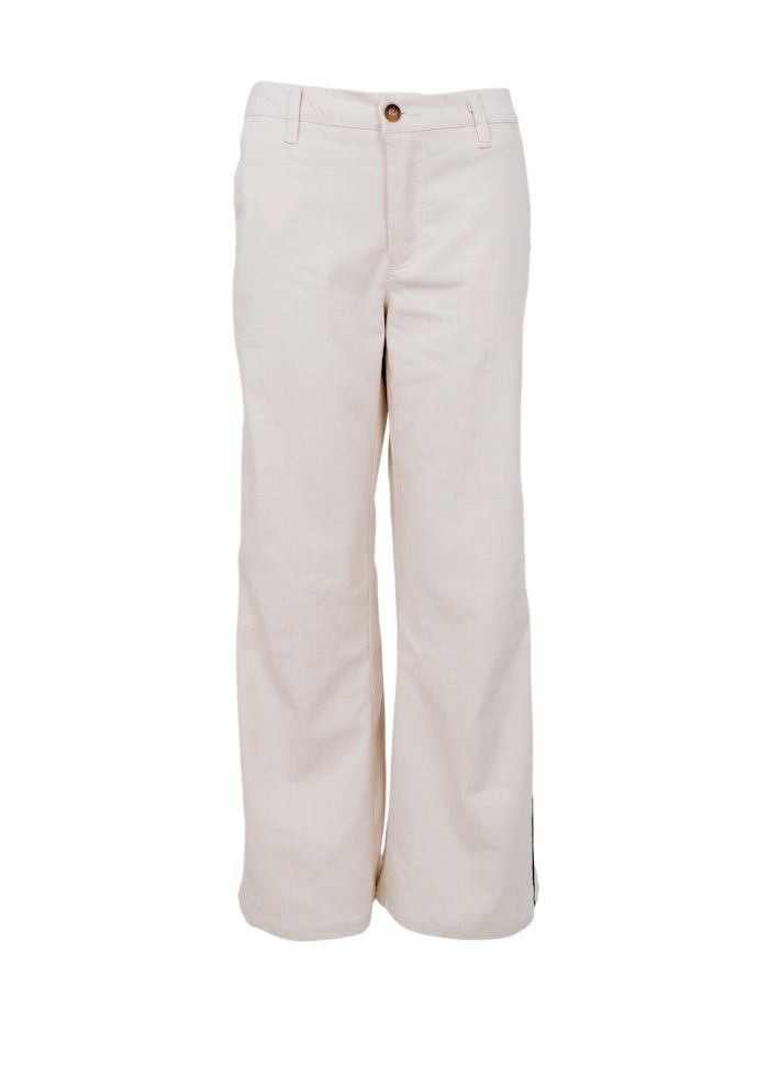 Box line pant off white